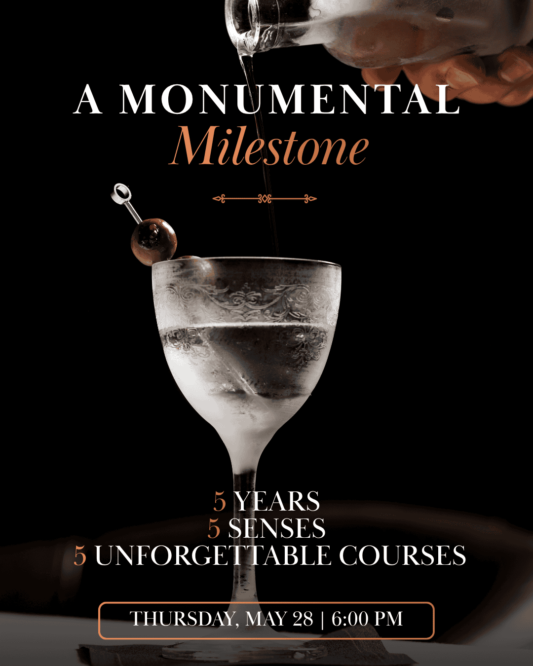 Monarch 5 Year Anniversary - 5 Senses Dinner